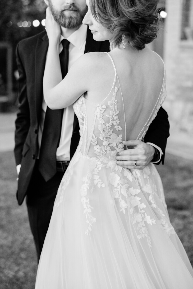 Bride and Groom Posing for the Camera